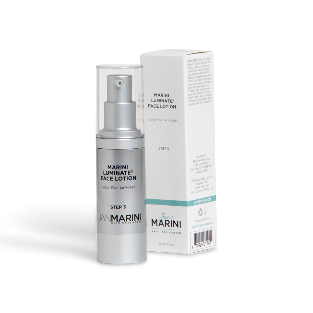 Marini Luminate Face lotion. A highly concentrated, nShown to reduce the appearance of discoloration, fine lines and wrinkles. Reveal brighter skin!